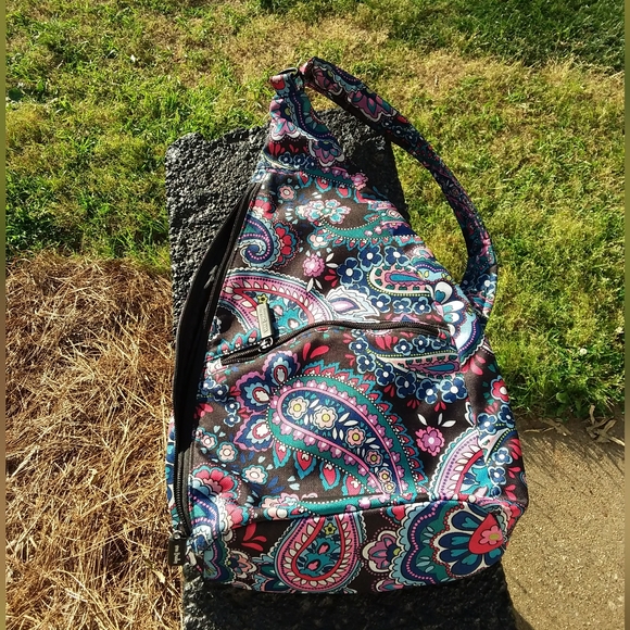 Vera Bradley Multicolor Paisley Women's Essential Sling Backpack Bag - Picture 3 of 6